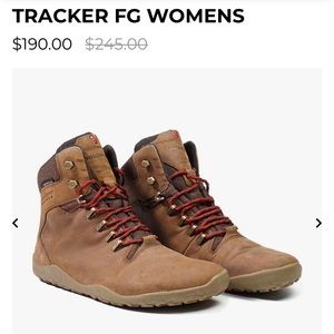 VIVO Barefoot FG Tracker hiking boot for women SIZE 8